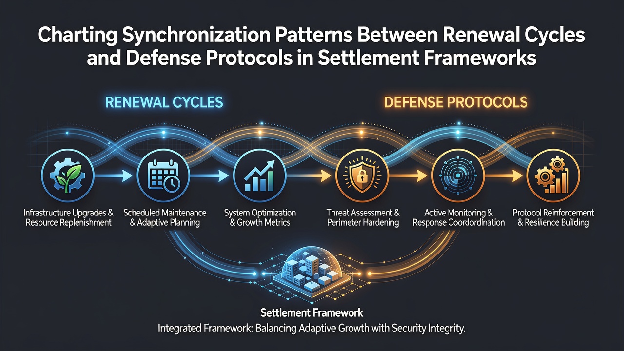 Flowchart illustrating defense protocol activation during renewal cycle peaks in settlement processes