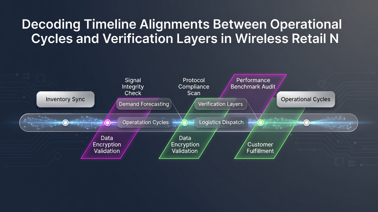 Detailed diagram of verification layer interactions within a wireless retail network timeline