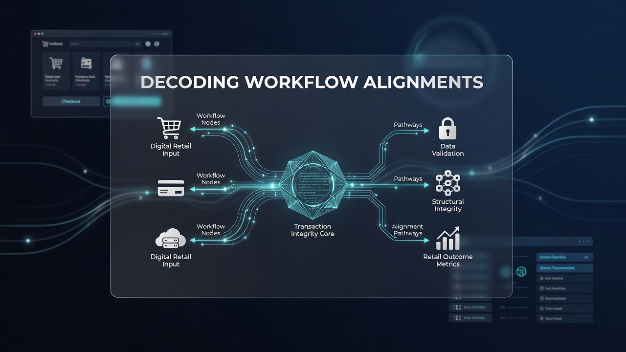 Flowchart illustrating security checkpoints and reconciliation steps within aligned digital retail transaction workflows