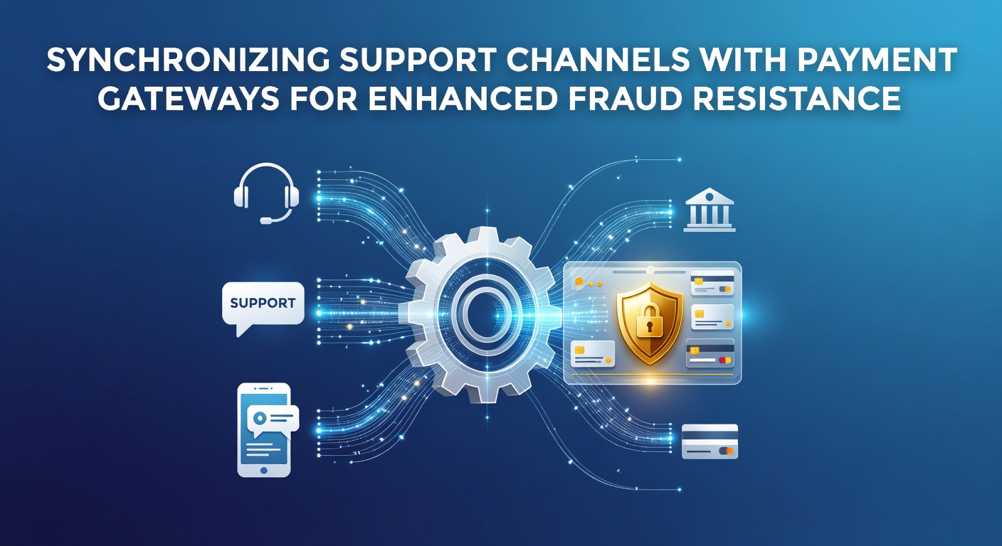 Diagram showing integration between customer support channels and payment gateways for real-time fraud detection